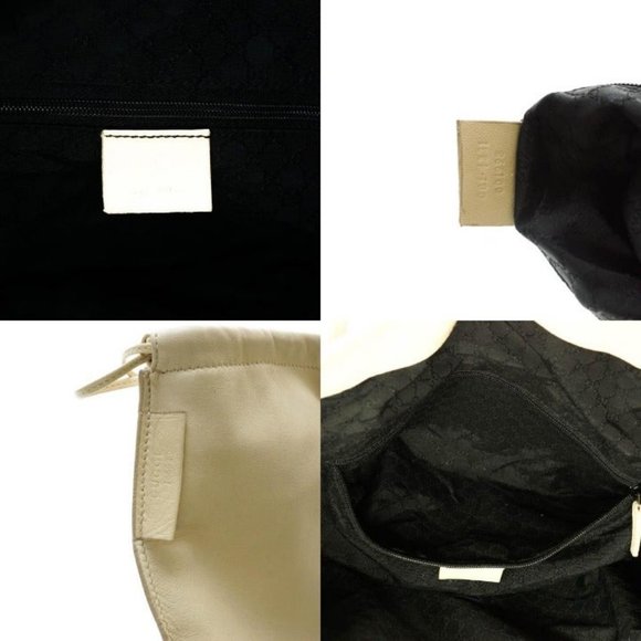 Auth Gucci Shoulder Bag Leather Cream - Picture 8 of 9